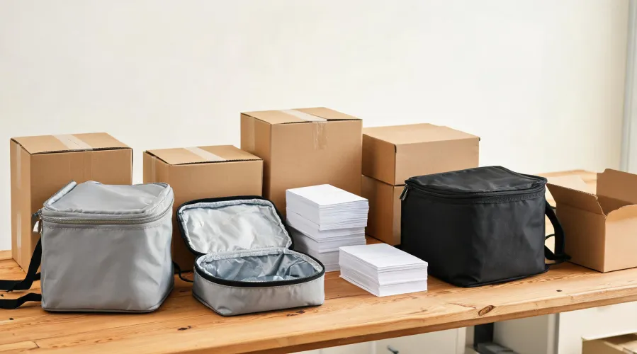 Insulated bags and plain cartons for an event purchasing brief